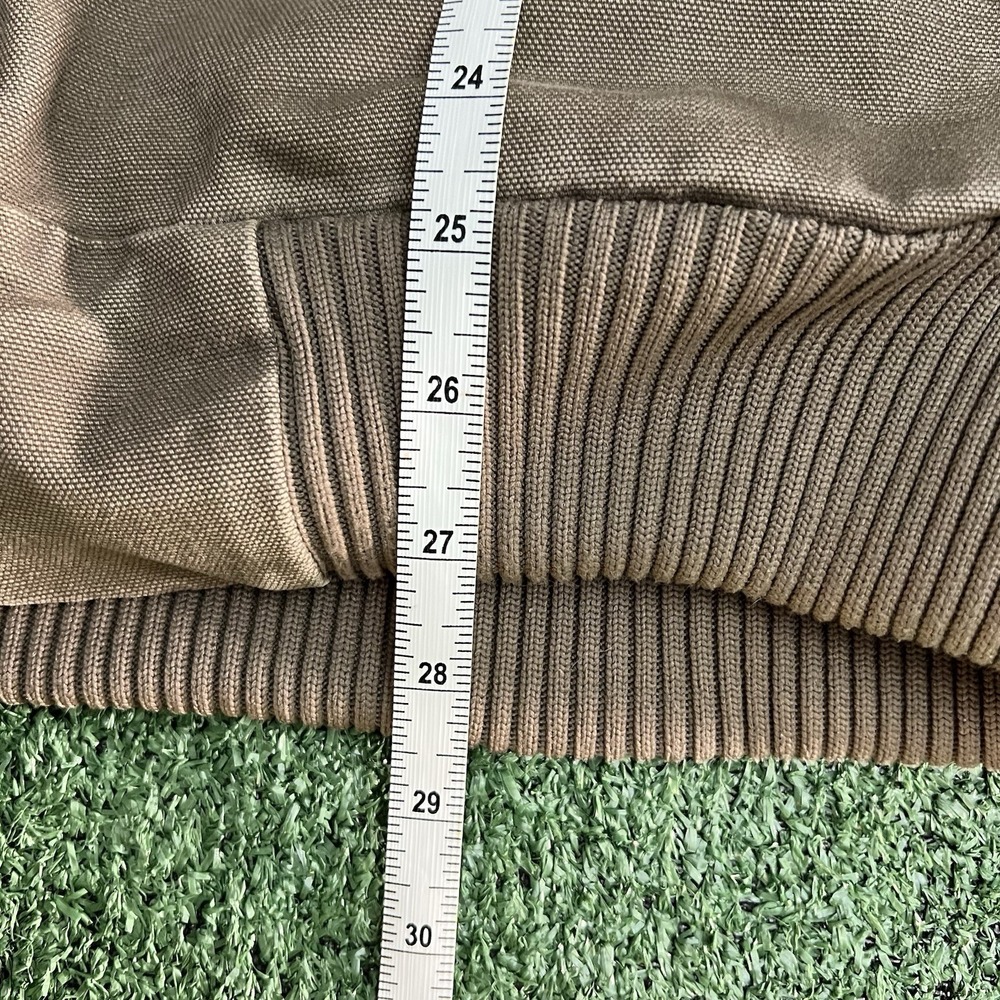 Carhartt Mens Sz XL J130 LBR Jacket Light Brown Quilt Lined Hooded Full Zip - Picture 8 of 8